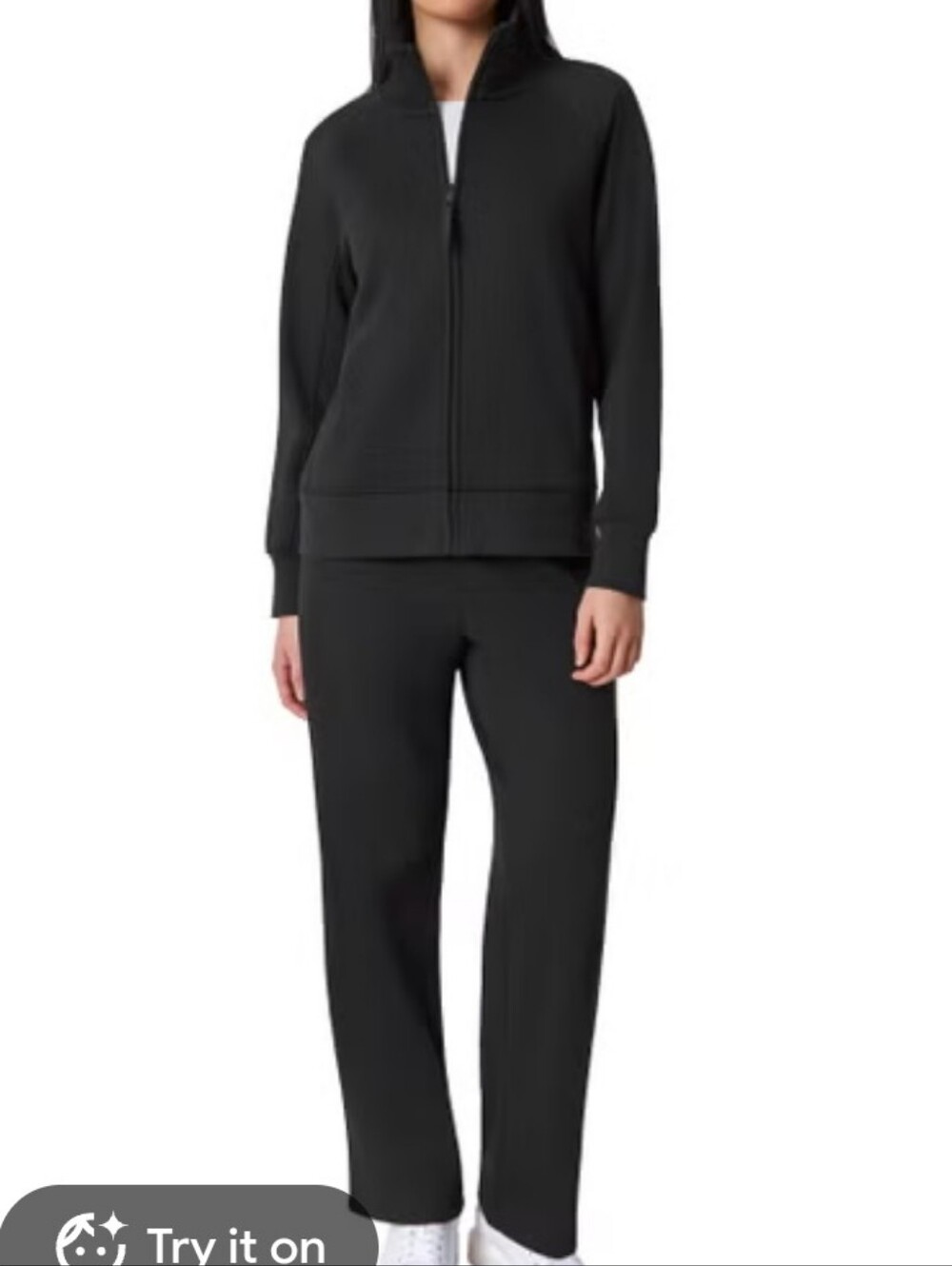Monetta Gray Zip Jacket & Jogger Pants Set Large